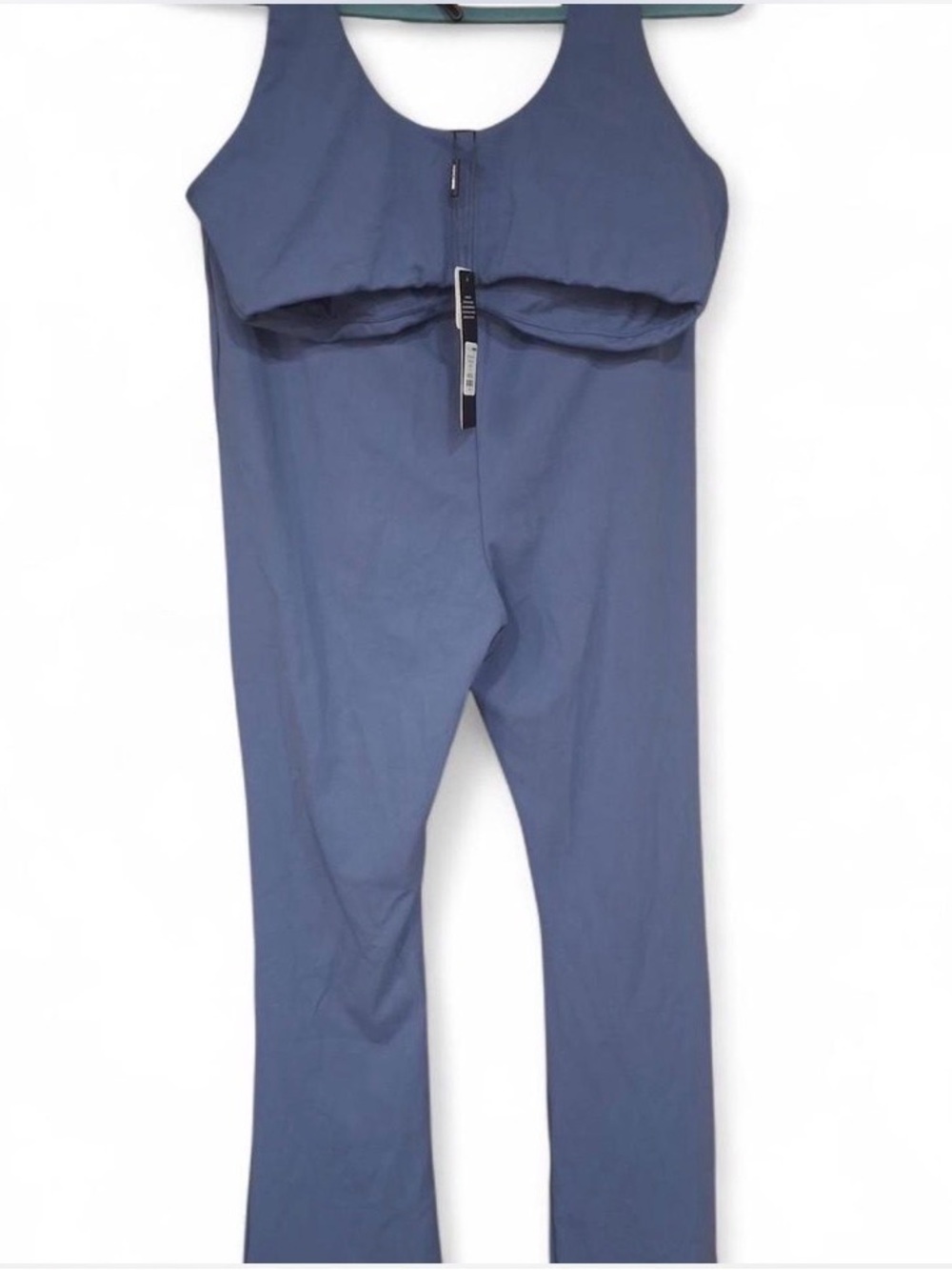 Sleek Slate Blue Sleeveless Jumpsuit with Front Zip